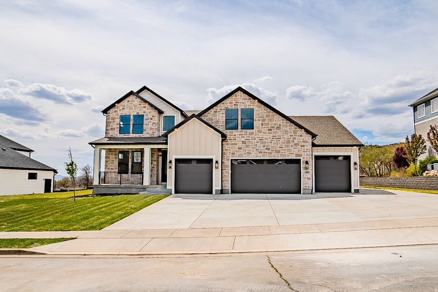 New Home just finishing up.  4 car garage, covered patio, fireplace, huge master bathroom, Quartz tops, great area.   Square footage figures are provided as a courtesy estimate only and were obtained from Building Plans .  Buyer is advised to obtain an independent measurement.