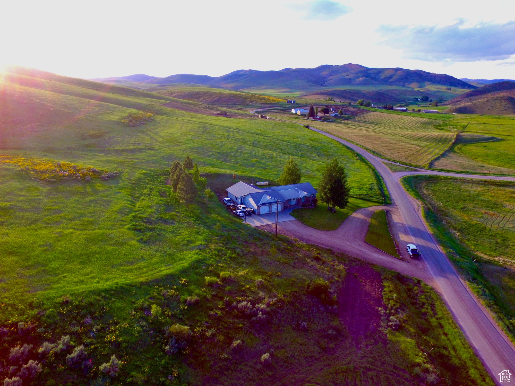Spacious country home on 4.1 acres! This home offers peace, privacy and breathtaking views in every direction. Featuring 5 generously sized bedrooms, and not 1 but 3 huge family rooms perfect for hanging out. With its peaceful setting, open layout, and scenic surroundings, this home is a rare opportunity for country living just a short drive from Preston. An additional 6.9 acres available if you want more space.