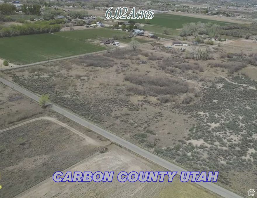 Location & Potential  This  6.02  Acres is a corner lot  with  easy on and off hwy access.. Located Off Highway 10 Price Utah 84501 Approx 500 East 3250 South Carbon County Utah    Street utilities & Russian olives trees, someone may enjoy, or not but they do occupy some dirt.  Owner/Broker Broker/Owner