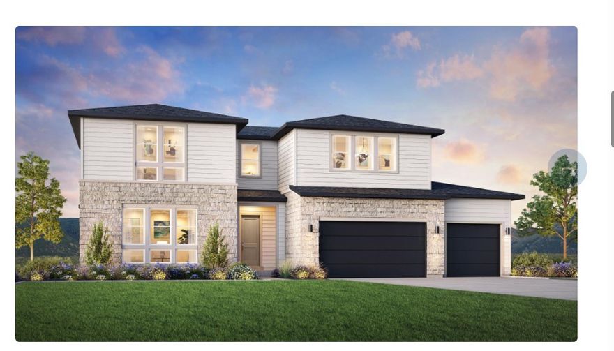 This home is projected to be complete December 2026!  Representative photos of Shafer Home Design.  The Shafer with a Three-Car Garage offers elevated luxury and comforting features a thoughtfully designed two-story home. A stunning two-story foyer leads into a soaring great room that opens onto a luxury outdoor living space. A well-appointed gourmet kitchen features a center island with a breakfast bar and a generous walk-in pantry that flows into a casual dining area, ideal for daily meals or entertaining. The first-floor primary bedroom suite includes a spacious walk-in closet and a luxurious bath with dual vanities, a soaking tub, a relaxing shower, and a private water closet. Upstairs, three secondary bedrooms offer ample closet space and access to two full baths for comfort and convenience. Other highlights include a bedroom/office on the main level, an expansive loft, a large unfinished basement for future expansion, an everyday entry, and a three-car garage with additional storage.