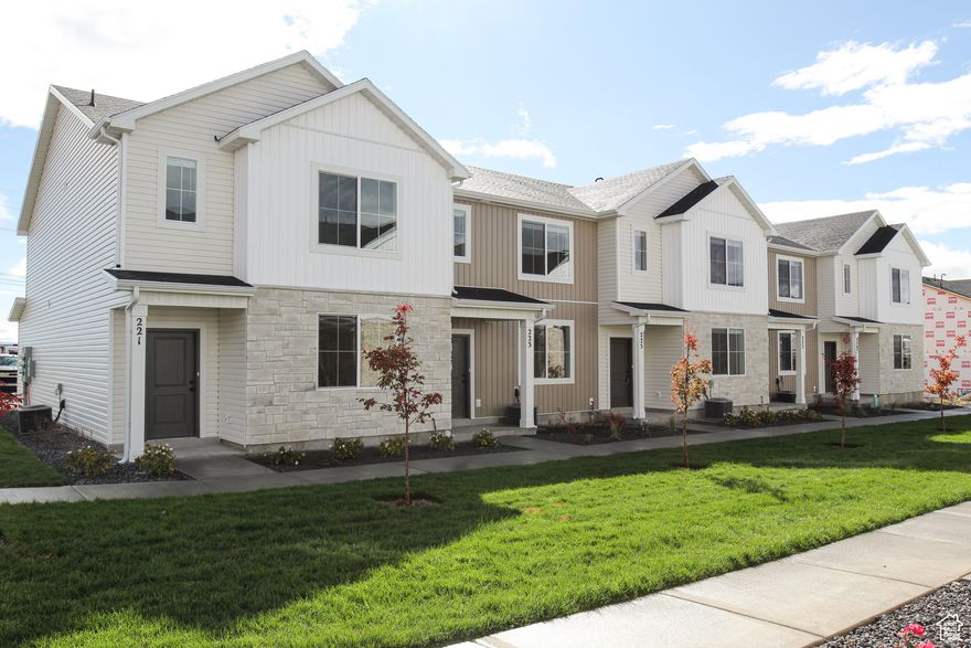 WINTER PROMOTION: Receive $10,000 in closing costs AND Washer, Dryer, Fridge on this townhome- Expires January 16th at 5pm. These are some of cache valleys hottest townhomes in a wonderful new community in West Smithfield, Golden Forest. This home has a 2 car garage, a large open kitchen and living space with high quality finishes including- quartz countertops, LVP flooring, and stainless steel appliances. Upstairs you'll find 3 bedrooms, including a large master with its own walk in closet. Enjoy all the amazing community amenities like the premium clubhouse, pool, spa, dog park, pavilion, basketball court, pickleball court, & playground-- all that at a great price point. Enjoy beautiful views from this incredible location as well. HOA Covers All exterior landscaping maintenance, exterior building maintenance, snow removal on driveways, property & liability insurance coverage, trash and Internet up to 1 gig of high speed fiber optic.  Estimated completion December 2025.