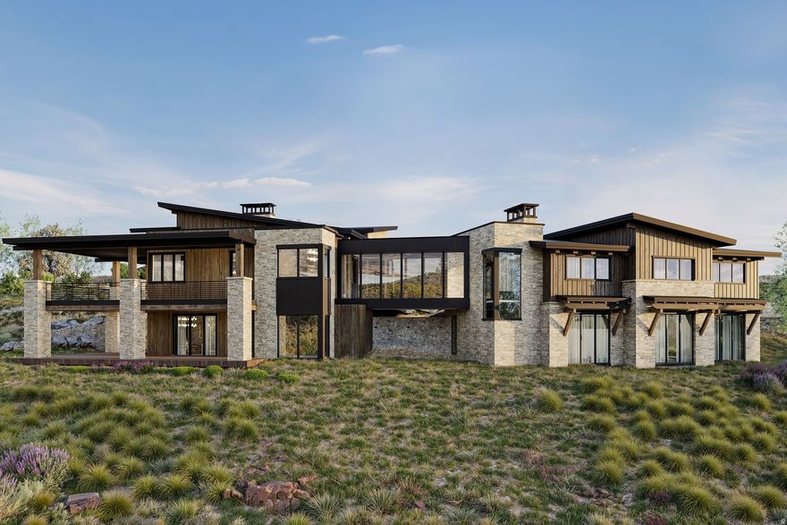 Perched atop a private 2-acre homesite in Tuhaye, this striking new construction mountain retreat captures sweeping views of the golf course and the iconic Deer Valley ski slopes. Designed to blend elevated mountain architecture with warm, modern finishes, the home is designed for both everyday comfort and memorable gatherings. The residence features 5 bedrooms, including a spacious main-level primary suite, while the lower level hosts four additional ensuite bedrooms--including a bunkroom--each with its own private bath, creating the perfect setup for hosting family and guests. Designed with entertaining and wellness in mind, the lower level includes a media room, fitness room, yoga flow space, sauna, and cold plunge, creating a private mountain retreat experience. Inside, the home showcases carefully curated finishes including wide-plank European white oak flooring, limewashed plaster walls, walnut cabinetry, and Taj Mahal quartzite countertops. The chef's kitchen is equipped with Sub-Zero refrigeration, a 48'' Wolf range, double Wolf ovens including a steam oven, and designer lighting throughout. Large windows and vaulted living spaces frame the surrounding mountain landscape while a two-sided linear fireplace anchors the great room. With breathtaking views and beautifully curated finishes throughout, this home offers an exceptional mountain living experience in Tuhaye. A Full Talisker Club Membership is included with purchase.