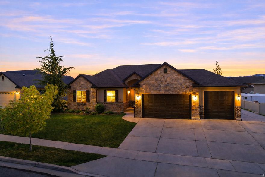 Springview Farms is Bluffdale's tucked away secret that feels private while still being close to everything. This 6 bedroom 3 bathroom rambler offers an open and functional layout filled with natural light, with a main living space that flows seamlessly into the kitchen making it ideal for both everyday living and hosting. Situated on a quarter acre lot, there is room to spread out inside and out, along with an extra deep 3 car garage that provides flexibility for storage, gear, or larger vehicles. Located just minutes from parks, trails, shopping, dining, and commuter routes, you get the best of both worlds with a quiet neighborhood feel and easy access to everything you need. Space, location, and livability all come together here.