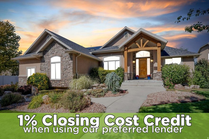 Unparalleled LOCATION, PRICE and POOL - come see this luxurious, updated home located on a .37-acre lot in a quiet South Jordan cul-de-sac! Surrounded by lush, mature landscaping, this home offers an incredible outdoor oasis featuring a sparkling Saltwater Gunite Pool, enormous covered Trex deck, sound system with subwoofer, firepit, and more, ideal for entertaining or relaxing year-round! Grand entrance greets with a knotty alder front door, an exquisite chandelier and adjacent Formal Living Room. The main level showcases authentic hardwood floors coursing throughout and a welcoming, open layout. Pristine Kitchen showcases breakfast-bar island seating, granite tops, rich cabinetry and custom tile backsplash! The attached Dining Area offers fantastic space and overlooks the backyard and pool offering seamless indoor/outdoor dining opportunities. The spacious Family Room showcases vaulted ceilings and is ideal for unwinding or entertaining guests! Main Floor also includes a large Primary Suite with a relaxing soaking tub, Euro glass shower, double vanity sink, and a walk-in closet with custom shelving! Downstairs showcases an expansive Family Room with a built-in fireplace and adjacent Kitchen! Daylight basement and easy access to backyard oasis. Additional two spacious Bedrooms offering plenty of space for your hobby room, game room, office, guest Bedroom and more! Seller's have invested in recent updates including $50K solar system, $30K replastered pool in 2025, new HVAC system, new roof 2021, 3-car garage with EV charger, and a beautiful front entry pond. Capitalize on this rare South Jordan gem and schedule a showing today!