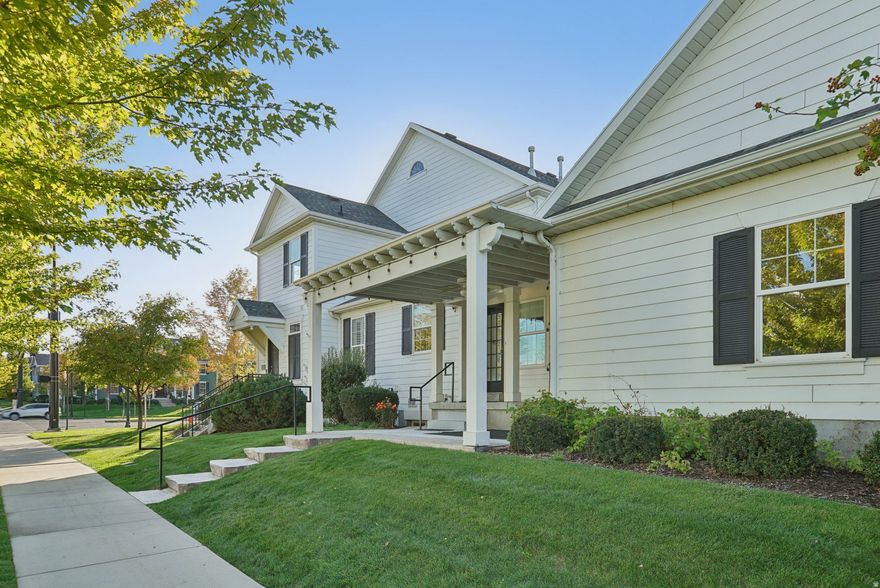 **OPEN HOUSE: Sunday Feb 15th 11:00am-1:00pm**Fully Finished 4 Bedroom 3.5 Bathroom End Unit Townhome in Daybreak. Easy Main level Living with Primary Bedroom and Laundry all on the Main Level. Stunning Solid Flooring Flows through Entry, Living Room, Dining Room and into the Kitchen. Quartz Countertops, Solid Wood Cabinets and Stainless Steel Appliances. 2nd Level has 2 Bedrooms and Full Bathroom. Basement has Large Family Room with Fireplace, Bedroom and Bathroom. Storage area and Utility Room. Within just one block, you'll find two community parks with playgrounds. Access to an extensive network of walking and biking trails, Community pool, tennis and pickleball courts as well.  Square footage figures are provided as a courtesy estimate only. Buyer is advised to obtain an independent measurement.