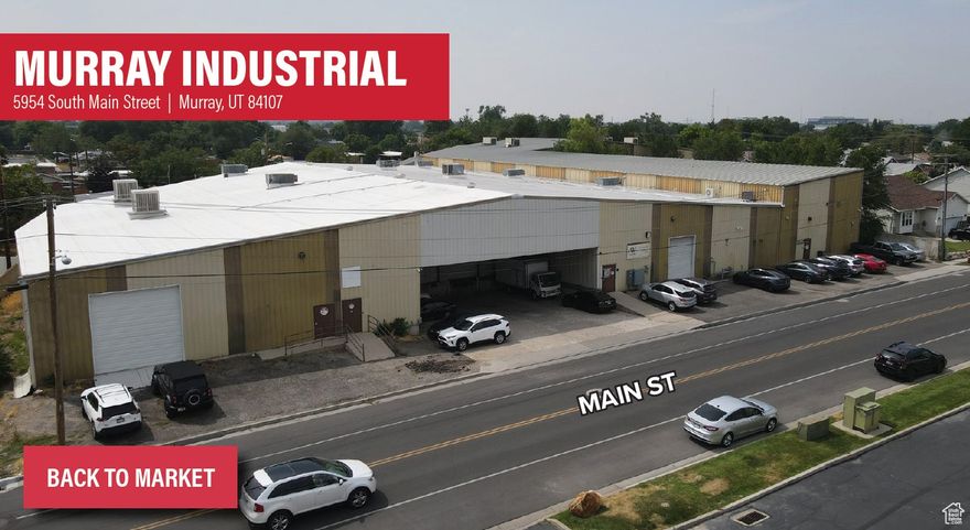 Total SF: 52,000  Loading: -Two (2) Dock Doors -Two (2) Grade Level Doors  Construction Type: Metal Construction  Zoning: C-D (Commercial Development)  Access: Quick and Convenient Access to I-215 and I-15  Conveniently Located on Main Street in Murray