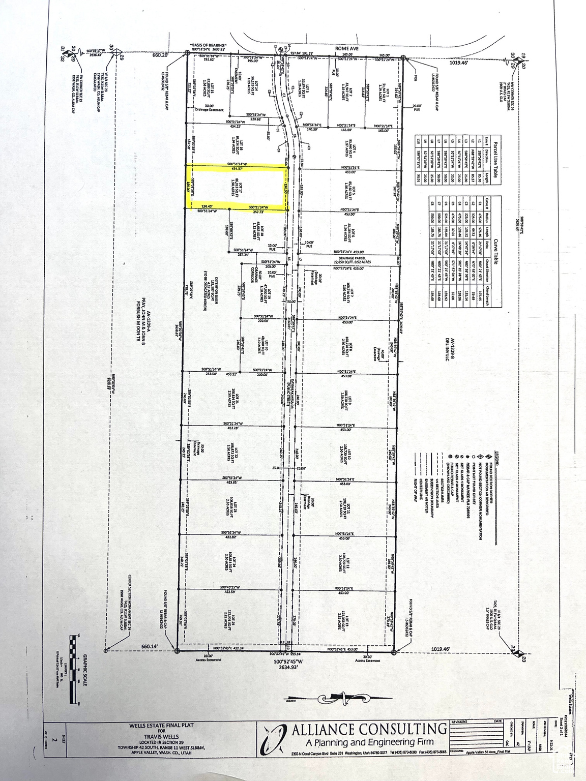 WELLS ESTATES - Land