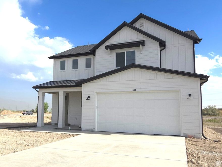 The Stansbury greets you with a cozy and welcoming atmosphere as soon as you step into the spacious entryway. The expansive family room and kitchen are ideal for hosting family gatherings. Key features include: 9-foot ceilings on the main floor, Stunning quartz countertops, White shaker style cabinets on the perimeter with a stained charcoal Island, Sleek black fixtures, Stainless steel appliances, large pantry, a mudroom, and a half bath located on the main floor. On the second floor, the master bedroom awaits, featuring a soaker tub, a marble-surround shower, a walk-in closet, and a ceiling fan. The second floor also includes three additional spacious bedrooms, a full bathroom, and a convenient laundry room.