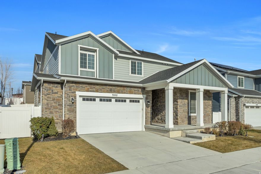 This home sits in the heart of South Jordan, near the shopping and entertainment area "The District".  Built in 2018, this home has a basement/mother-in-law apartment with a full kitchen, 2 bedrooms, and a full bath.  The main level features a spacious gourmet kitchen with a gas cooktop and double wall ovens, an office/den/bedroom, and a large living room.  The upper level has a great flex room/loft - great for a playroom, craft/homework station, or even a bonus hangout room - as well as the remaining 3 bedrooms and 2 full bathrooms.