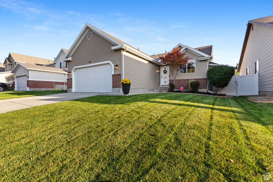 Welcome to this beautifully updated Draper rambler conveniently located right off of 114th and I15! This home features tons of upgrades from the brand new kitchen to the new HVAC system and water heater. You will know that the property has been meticulously cared for from the moment you walk in to the day you sign to close! The kitchen features quartz countertops, custom white oak cabinets and beautiful LG appliances. There are 3 bedrooms on the main level including the primary bedroom and an additional 2 bedrooms in the basement. Along with 3 full bathrooms! The property is fully fenced with well-cared for landscaping throughout. There is a newer 220 hookup ready for a hot tub! Exterior permanent lighting by Trimlight and brand new outdoor sconces.   Square footage figures are provided as a courtesy estimate only and were obtained from previous mls.  Buyer is advised to obtain an independent measurement.
