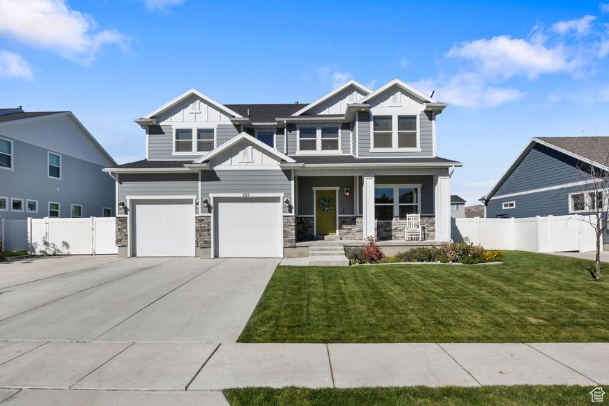Welcome to this extraordinary home located along the Wasatch Front in one of the most highly desired neighborhoods. If you are looking for a place that feels inviting from the moment you walk in, this is it! With six generously sized bedrooms, 3.5 bathrooms, and three family rooms, you will find there is plenty of room for family, guests, work-from-home setups, or hobbies. The location is truly special - tucked into a friendly neighborhood with easy access to schools, shopping, the Primary Children's Hospital, Thanksgiving Point, and everything Lehi has to offer. Step outside and you'll find a beautifully landscaped yard, fully fenced for privacy and peace of mind, perfect for kids, pets, or backyard gatherings with friends. The property also features gated RV parking, a large backyard with a playhouse, and a dog run.  The garage is a standout feature with epoxy floors and custom workshop organizers. Don't miss your chance to own a home that truly checks every box - space, comfort, and thoughtful features - all in one of Lehi's most desirable neighborhoods. This property is ready for you to move in and make lasting memories.