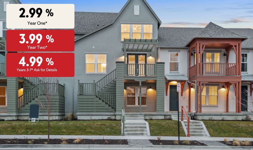 Preferred Lender Incentive Interest Rate or Receive up to $20,000 towards closing costs!*  BRAND NEW Luxury Townhome with the convenience of a 4-CAR GARAGE! With easy access to Lookout Park and The Cove house! With direct access to the water, you can easily grab your paddle board from the porch storage room and start living the serene WATERFRONT LIFESTYLE. Plus, with a 2-year builder warranty and a 10-year structural warranty, you'll enjoy lasting quality and peace of mind for years to come! Daybreak amenities include: Pools, Gym, Parks, Trails, Downtown Daybreak, Bees Stadium, Trax, Restaurants & More! Buyer and buyers agent to verify all information. Model Home address: 6637 W Lake Ave, South Jordan UT