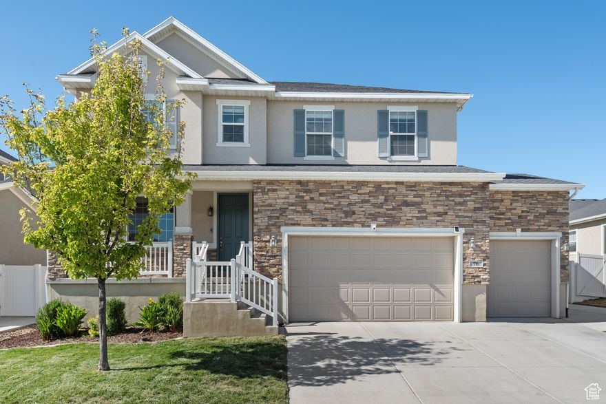 This move-in ready home is nestled in a quiet and sought after neighborhood with NO HOA. Freshly updated with new carpet and paint on the upper two levels, it's ready for you to make it your own.  Upstairs, you'll find 4 spacious bedrooms PLUS a large family room that would be great for a study room, game room, or even just an extra hang out space.   The main level features an open layout perfect for entertaining, including a huge island and a bright dining/sunroom that opens onto a spacious deck for outdoor gatherings. And the large pantry ensures you have plenty of space for snacks.  The fully finished basement, completed just 3 years ago, adds even more living space with two additional bedrooms, bathroom, and a theater room featuring a large TV, built-in speakers, and powered theater seating.  Square footage figures are provided as a courtesy estimate only and were obtained from an appraisal. Buyer is advised to obtain an independent measurement.