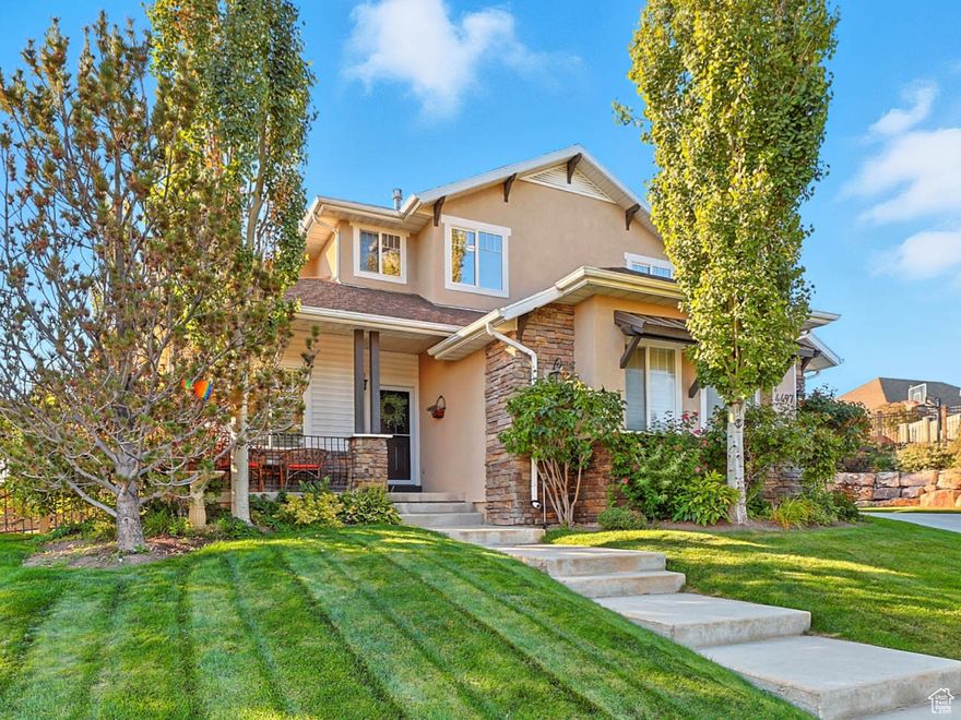 Welcome to this loved and immaculately cared for 5 bedroom home tucked away in the highly desirable Traverse Mountain! This home is perfectly positioned for convenience, yet the moment you step onto the property, it feels like you have escaped into your own private retreat. Sitting on .28 of an acre with a private basketball court, mature trees and a covered patio. Inside, you'll find beautiful finishes and well crafted trim work throughout. This home includes a hot tub, shed for extra storage, and Jelly Fish lighting. Don't miss your chance! Homes like this with extra parking, a serene, secluded, and spacious yard rarely come available! Buyer to verify sq footage with an independent measurement.