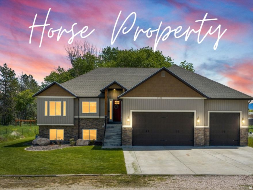 Tucked at the end of a quiet dead-end street, this exceptional .95-acre horse property offers a rare blend of privacy, refinement, and possibility. Wake each morning to the soft sounds of birds in your mature trees and experience a setting that feels peaceful and secluded, yet remains conveniently close to everyday amenities. Inside, the home showcases thoughtful upgrades and timeless finishes throughout. The inviting living space is anchored by a beautiful gas fireplace, creating a warm and elegant atmosphere. The kitchen is both stunning and functional, featuring granite countertops, a gas range, and a hidden pantry that adds a touch of sophistication and seamless design. The expansive deck extends your living space outdoors, complete with a gas hookup, making it ideal for elevated entertaining or quiet evenings surrounded by nature. The daylight walkout basement with 9-foot ceilings offers abundant natural light and exceptional versatility. Wired for surround sound, this space is ready for immersive movie nights or entertaining. An additional flex space provides endless possibilities and is ideal for a playroom, secondary kitchen, bedroom, or an additional living area. The oversized and extra tall three-car garage provides room for up to four vehicles and includes 220V power, accommodating a variety of needs with ease. Designed with efficiency and comfort in mind, the home includes a tankless water heater, is wired for a whole-house generator, wired for surround sound in the basement and is plumbed for central vacuum. Custom lighting and thoughtfully designed closet systems further enhance the home's elevated feel. Set on nearly an acre of usable horse property, there is ample space to build additional outbuildings or create the lifestyle you have been dreaming of. Square footage figures are provided as a courtesy estimate only. Buyer is advised to obtain an independent measurement.