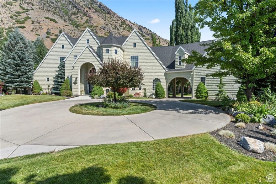 Castle-Inspired Alpine Retreat in East Mountain Estates 6 Bed, 7 Bath. Accessory Apartment. Backed to BLM Land. Leave your worries behind and step into pure bliss with this one-of-a-kind, castle-inspired home nestled in the prestigious East Mountain Estates of Alpine. With 6 spacious bedrooms and 7 luxurious baths, this grand residence offers flexible living and endless entertaining possibilities. Enjoy the convenience of a self-contained accessory apartment on the top floor, complete with its own kitchen, laundry, and private entrance-perfect for extended family, guests, or rental income. The fully finished walk-out basement also features a second kitchen, laundry and separate entrance, making multi-generational living a breeze. Inside, you'll find a gourmet kitchen, vaulted ceilings, and fresh new carpet and paint throughout. The thoughtful design allows you to entertain on every level-or relax in solitude with panoramic mountain and valley views that stretch endlessly from your backyard. Step outside to a beautifully landscaped yard that's ready for summer BBQs or peaceful evenings under the stars. Enjoy garden boxes, fruit trees (including cherry, plum, peach, and honeycrisp apple), and direct access to BLM land with scenic trails right behind your home-no backyard neighbors, just nature! Key Features: - 3 Separate Living Areas (Main, Basement, and Top Floor Apartment) - New Roof (2022), New A/C Condenser & Furnace (2019), Water Heaters (2017) - Vaulted Ceilings & Open-Concept Living Spaces - Stunning Outdoor Entertaining Areas - Incredible Privacy & Unbeatable Views This home truly has it all-flexibility, beauty, and location. Whether you're looking to host, relax, or expand, this Alpine gem rises to every occasion. The sky is the limit-don't miss your chance to call this mountain sanctuary home. Lovely water feature.