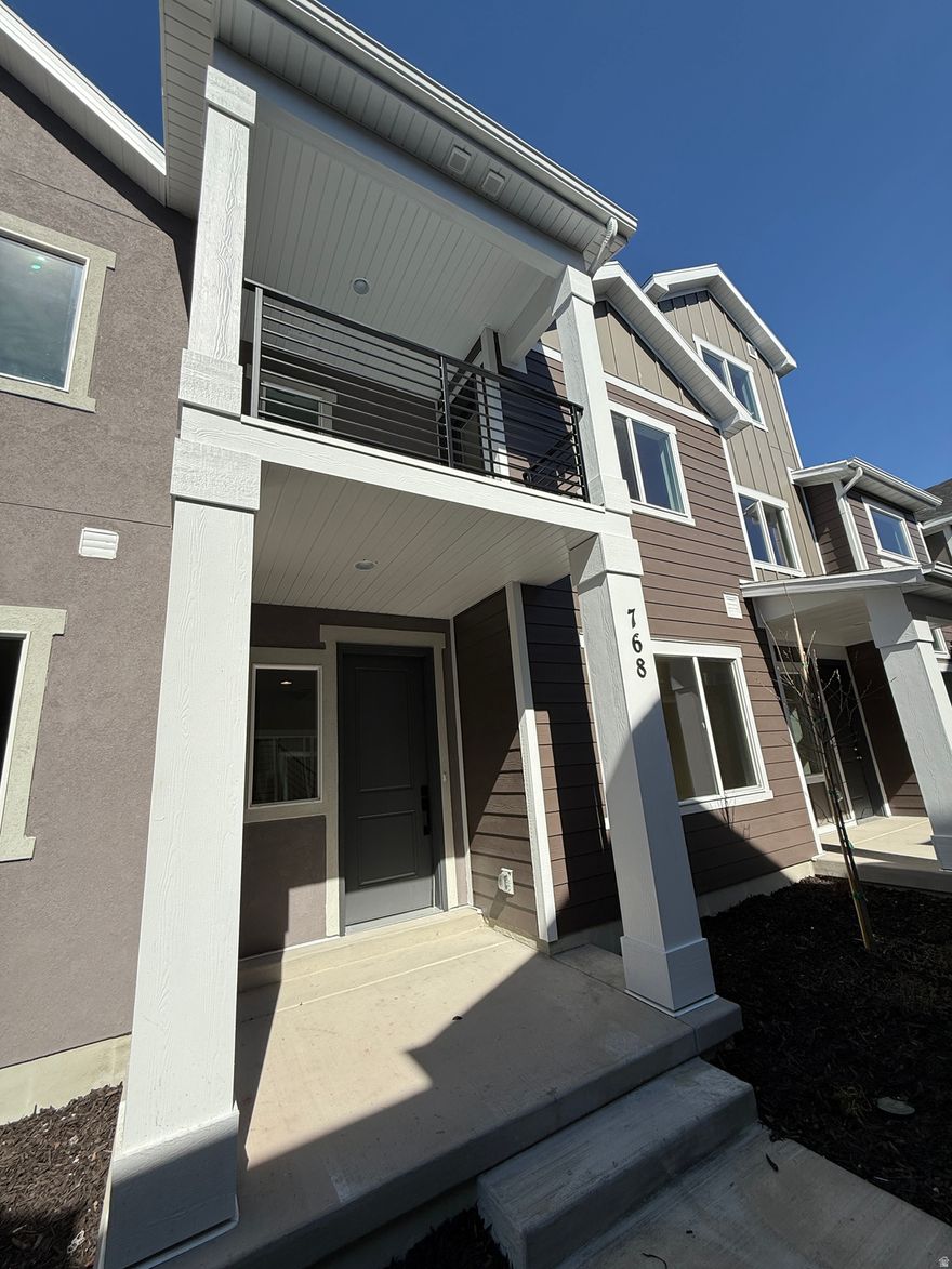 Welcome Home!!! This is the Perfect Townhome in the Perfect Community. Close to everything you'll need.  The MADISON from Woodside Homes is a fan-favorite. Spacious main floor living with 9' tall ceilings, waterproof wood laminate flooring, gray cabinetry, quartz countertops, and a bold modern black metal railing are just a few of the features that make this home special. Our homes are thoughtfully designed with modern and energy efficient finishes. The Primary suite has its very own BALCONY and dual sinks in the bathroom with an oversized soaking tub.  All 3 bedrooms have large walk in closets for all your storage needs.  Ask about our amazing preferred lender incentives to help make your dream of homeownership an affordable reality.  #423 - Madison.  Call/Text to see this home, and others from our move in ready collection.