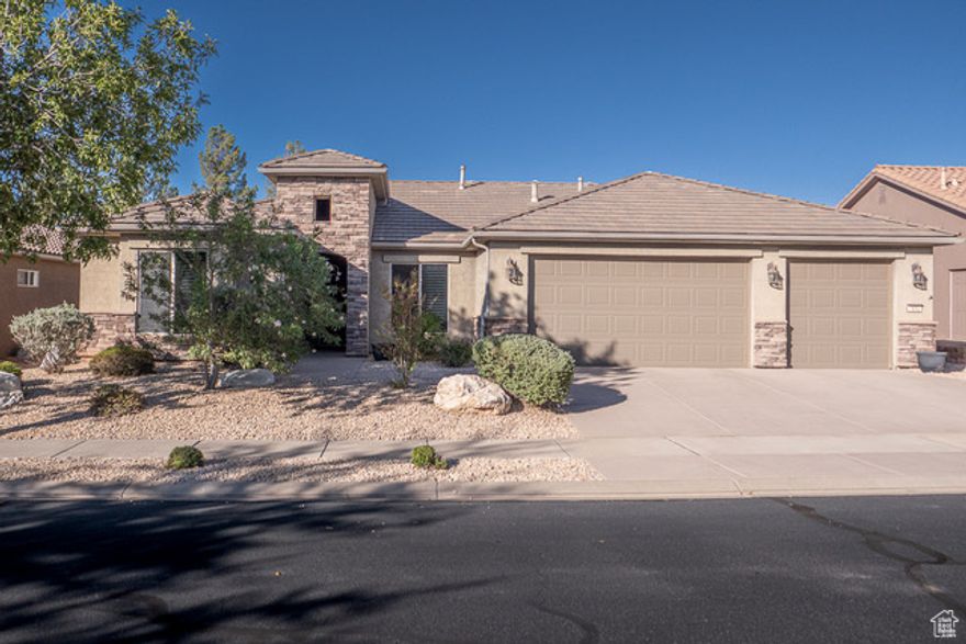 Welcome to Sun River - the ''active lifestyle'' 55+ community, and this home will keep you active with two spacious bedrooms, a large walk-in closet, a formal office with lots of shelving and storage, a bonus ''craft room'', a large kitchen with lots of storage, a nice dining area, and a comfortable back yard.  Upgraded appliances, plantation shutters, a gas fireplace, a laundry area with more storage, and a 3-car garage all make this home a very nice place to be.  The community clubhouse offers an exercise room, indoor and outdoor pools, pickle ball court, classes, plays, dances, computer room, a restaurant, new friends, and lots more.  HVAC system has a parts warranty until 6/2033.