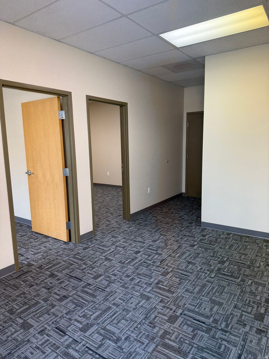 2080 SF of office/warehouse available for lease immediately on Redwood Rd. 600 SF of office that includes two private offices, a restroom, and a reception area and then 1480 SF of warehouse with tall ceilings. The rent is $3100 per month including the Landlord paying all fees except electricity, gas, and internet/security. Call today to schedule a showing!