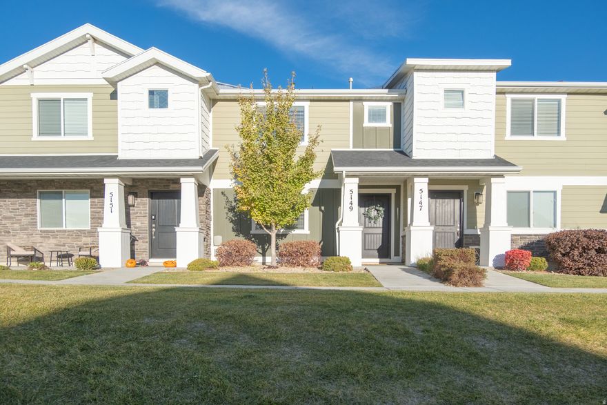Welcome to this beautifully upgraded, move-in-ready townhome in the heart of Herriman. The bright, open-concept main floor features a gourmet kitchen with brand-new appliances, quartz counters, and a massive pantry. You'll love the designer touches, like the custom board-and-batten accent wall and the abundance of natural light.  Location is everything-this unit is perfectly situated next to guest parking, mailboxes, and green space. Enjoy a fully funded HOA, miles of trails, and two community playgrounds, all just minutes from your favorite shopping and dining spots.  Buyer and agent to verify all info.