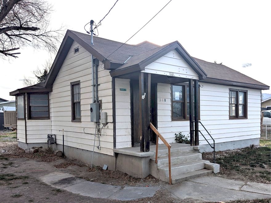 Cute Bungalow in Grantsville. Home Features 3 Bedrooms, 1 Bathroom, a Large Lot with Mature Trees, and a Shed for Storage. Offered at a Great Price! This Home is HUD Owned. View and Bid at HudHomeStore.gov with Case Number 523-127203. Call your agent for a viewing soon!