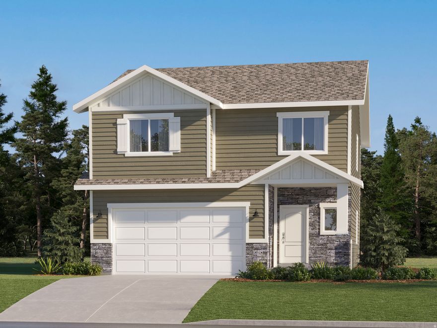 The Valley at Wildflower - 1530 - Cache. Ask about our rate buydowns when financing through Lennar Mortgage! Estimated completion in January! Offering 4 bedrooms, 2.5 bathrooms, family room, dining area and a kitchen that boasts white cabinets and white with grey veining quartz countertops and a full unfinished basement. Upstairs is the laundry room, owner's suite, and owners suite bathroom with a large walk in closet, three more bedrooms, and one full bathroom. Square footage figures are provided as a courtesy estimate only and were obtained from builder. Buyer is advised to obtain an independent measurement.