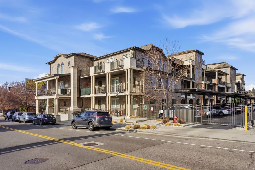 Open House Saturday 1/24 from 11am to 1pm. Experience everything Holladay has to offer with residence #A202 at the Terraces of Holladay, an exclusive gate community in the heart of Holladay. This two bedroom, two bath condo has an open floor plan with a beautiful kitchen featuring quartz countertops and KitchenAid stainless steel appliances, a separate dining area and a living room with custom wine bar. Retreat to your primary suite that boasts a private deck plus en suite bath including separate tub and shower, dual vanity and walk-in closet. Enjoy an evening with friends on the rooftop deck with amazing panoramic views, BBQ, fire pit, pergola and plenty of seating. Includes one garage space(#50) with a storage closet for your gear. Just steps to Holladay Village including Harmons, shops and restaurants and a short drive to Holladay Hills, freeway, canyons and more. Secure gated community with elevator. Pet friendly HOA. Easy to show, call for your appointment today. Buyer to verify all.