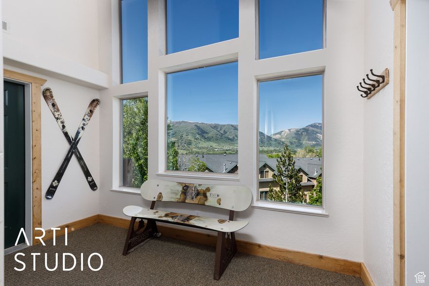 Price improvement on this  beautiful turn key two bedroom two bath condo in Eden! Ready to live your best mountain life and make a smart investment? This unit is the Utah dream you've been waiting for! With year-round jaw-dropping views of Nordic Valley and Ben Lomond Peak, this cozy getaway checks all the boxes. Inside you'll find knotty alder cabinets, granite countertops, a gas convection stove (perfect for aprs-ski meals!), and a spacious owner's closet to tuck away all your gear. The master suite features a walk-in closet, king-sized bed, and upstairs laundry.This unit allows short-term rentals, making it an ideal investment property or personal retreat. The location? Unbeatable. You're just minutes from Powder Mountain and Snowbasin, with the Powder shuttle stop right outside your door. Hiking and biking trails surround you, and Pineview Reservoir is just a few minutes away for all your paddle board and lake day fun! Bonus perks? You'll love the shared jacuzzi right behind the building, and you're just steps from the community pool and volleyball courts and walking distance to Wolf Creek golf course. It's like living in a vacation resort-because you are! Don't miss out on this rare opportunity-schedule your showing today and come see why Eden is the ultimate four-season playground!