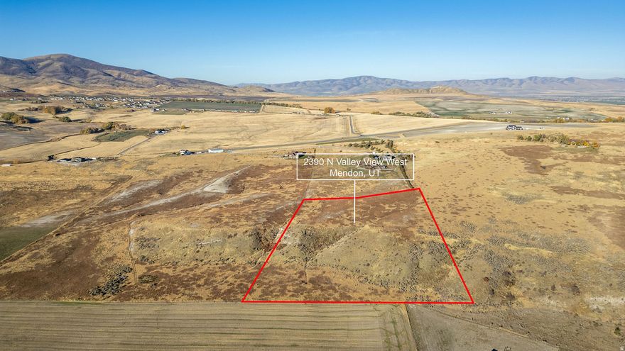 Rare opportunity to own 8+ acres with unobstructed views of the Wasatch Mountains and the Wellsville Range. Quiet and private location with plenty of room to design your ideal property. Bring your own builder and create the home or retreat you've been dreaming of.