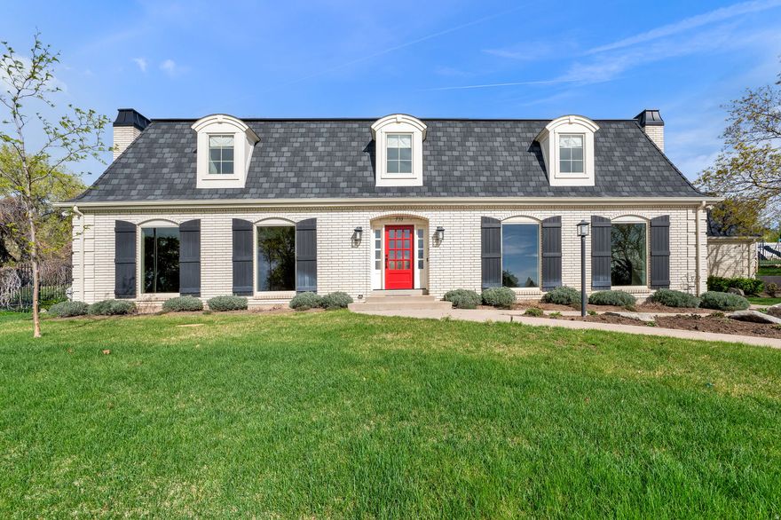 Elegant French style home with distinctive mansard roof and dormer windows at the heart of the Bountiful foothills. This home was completely remodeled in 2012 with new plumbing, electrical, roof, windows, kitchen, bathrooms, and more. Pristinely designed kitchen with lovely mosaic backsplash, beautiful dark hardwood floors to highlight its white cabinets, Sub-Zero/Wolf appliances, and a large walk-through pantry. Elegant living room and modern family room, both with cozy gas fireplaces, offer plenty of space to escape and an abundance of room to entertain. Spacious laundry/craft room with extra storage for backpacks, winter coats, etc. Peaceful primary bedroom suite with his/her vanities, deep soaking tub, separate shower, and walk-in closet. Huge basement exercise room with extra ceiling height. Basement with large family room, exterior entrance, kitchen, and lots of storage. Equipped with 2 large water heaters (72 gallons each), new furnace, water softener, and central vac.