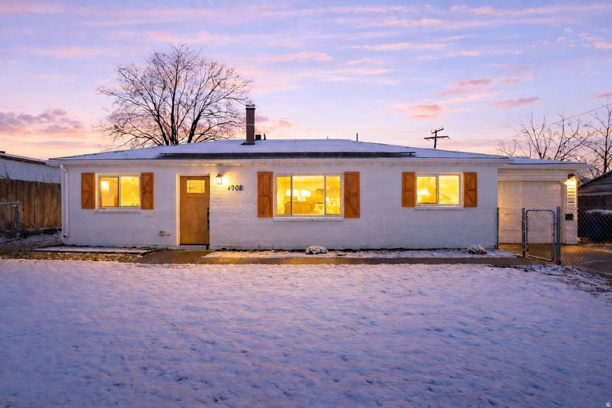 GRAND OPENING | OPEN HOUSE | FEBRUARY 21 | 11am-2pm | Enjoy stunning, perfectly framed views of the Wasatch Mountains from this beautifully updated single-level rambler. Conveniently located near schools with quick freeway access, this home offers an ideal blend of comfort, functionality, and accessibility. Step inside to a bright, welcoming interior filled with natural light and updated flooring throughout. The spacious kitchen showcases rich alder cabinetry, granite countertops, and newer stainless-steel appliances, all opening to an inviting family room-perfect for entertaining, relaxing, or hosting game night. The attached garage provides direct access into the kitchen, making everyday tasks like unloading groceries simple and efficient. Decorative exterior shutters add charming curb appeal and character to the home's faade, while the home is also equipped with a convenient central vacuum system for added comfort and ease of maintenance.  The layout includes two generously sized bedrooms and two bathrooms, along with a third smaller bedroom that offers versatile use. Currently equipped with laundry hookups, this flexible space can easily function as a bedroom, home office, or an oversized laundry and craft room-tailored to fit your lifestyle needs.   Outside, you'll find a large patio overlooking the fully fenced backyard-ideal for barbecues and gatherings. The yard is fully landscaped and supported by an automatic sprinkler system for easy maintenance. The 3-car tandem garage provides exceptional storage, complete with a built-in workbench, and the amazing shed offers even more room for tools, hobbies, or outdoor gear. Buyers to verify all information provided.     .