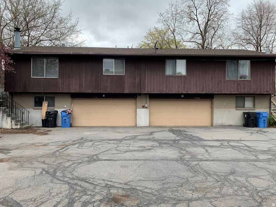 Great duplex with 2 car garages in Cottonwood Heights. Must be sold with 1771 E Fort Union Blvd, MLS# 2127443. Current rent is low compared to market.