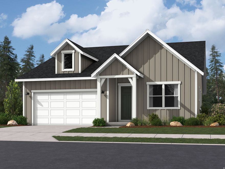 Parkway Fields - 4149- Arcadia. Ask about our rate buydowns when financing with our preferred lender, or receive up to $20,000 towards closing costs. Estimated completion in September. This beautiful rambler home offers 3 bedrooms, 2 bathrooms, a 2-car garage, and a full unfinished basement. The main floor offers a large family room, dining area, and a kitchen that boasts gray craftsman-style cabinets and white quartz countertops. Square footage figures are provided as a courtesy estimate only and were obtained from builder. Buyer is advised to obtain an independent measurement.