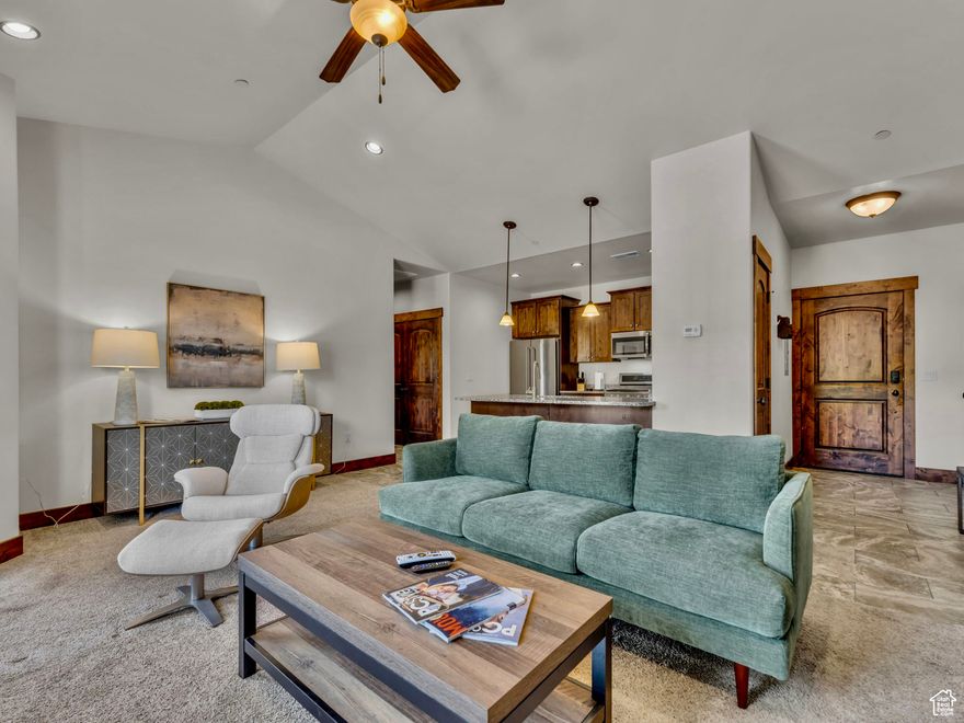 Discover mountain living just minutes from the world-renowned slopes of Deer Valley Ski Resort and The Canyon Ski and Snowboard Resort.  The charm of downtown Park City is yours to enjoy. The nearby Jordanelle Reservoir has an array of activities including camping, boating, swimming, fishing, and sailing. - -This top-floor residence, fully furnished, offers vaulted ceilings, abundant natural light through east-facing windows, and a private deck.This one-level condo features only one shared wall and is located in a secure building with elevator access. Warm up by the gas fireplace after a day on the mountain.  Enjoy the convenience of generous lockable storage-both in the hallway and also in your private garage. Zoned for 7-night nightly rentals, this property presents a rare opportunity for both personal enjoyment and premium rental income. Just 3 miles from the hospital and moments from world-class dining, skiing, and recreation-  - -and just a short walk to Black Rock Mountain Resort where you will find a restaurant, Lookout Bar, and coffee shop, For a monthly fee you'll access to their pool, their sauna, their workout room, and more. - -