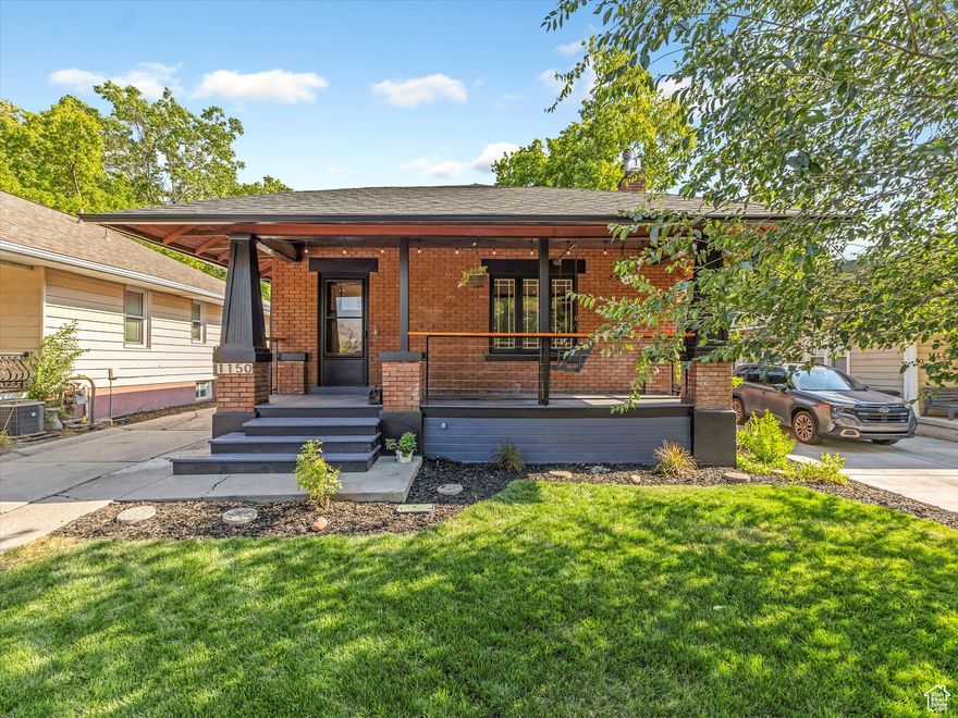 1150 East - "The Art House"  A rare World War Iera home blending historic character with modern comfort. Recent, tasteful renovations have refreshed every surface - porches, windows, interiors, and more - making it move-in ready. New roof, furnace, and smart irrigation complete the upgrades.  Expansive porches, a private fenced yard, and a hidden, lush greenbelt - fully maintained by this property - create a secluded, park-like retreat rarely found in Salt Lake City.  A 3626 ft heated, insulated shop with multiple 220-volt outlets was built to professional specifications. The wooden walls, painted and finished like an art gallery, give it a unique, versatile space that can accommodate almost anything - from a car collection to adventure gear or studio space - with potential as an ADU. Perfect for collectors, artists, entertainers, or adventurers, it's unparalleled for a city property.  Steps from Westminster College, McClelland Trail, Sugarhouse dining, coffee shops, and Finn's Diner, this home blends convenience with natural beauty.