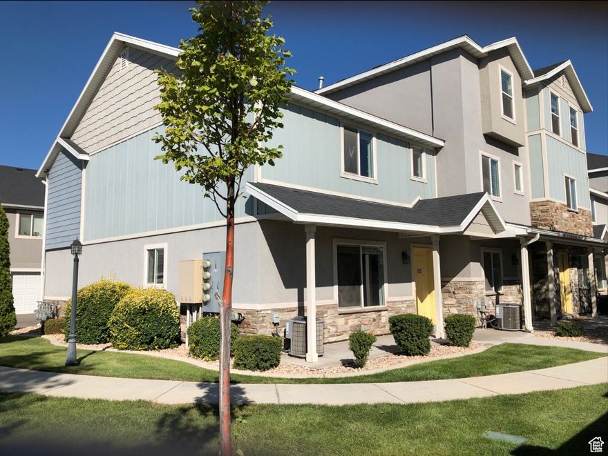 Lowest 12 month price in all of Vineyard by Over $12,000. Tenant occupied but the contract can be terminated with a 30 day notice. Living area w/ half bath on 2nd floor. One large bed and two 3/4-sized bedrooms. 1 car garage & parking space next to the playground! The location just couldn't be better with the playground right there and pickleball on the opposite corner. It's just a few blocks away from UVU's new West Campus and future Frontrunner station making this the perfect first home or investment opportunity. Square footage based off of previous appraisal.  No current issues that I am aware of, sold "as-is" with no concessions unless you want to build them in. Buyer is advised to verify all information. Owner/Agent