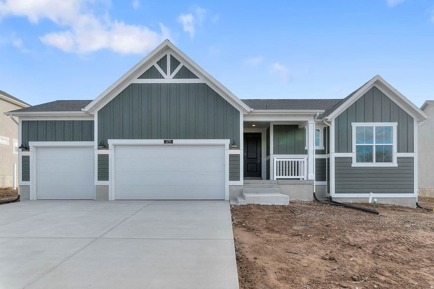 Come see this stunning 1700 Farmhouse, showcasing thoughtful upgrades and timeless design. The kitchen features gray laminate cabinets, quartz countertops, a stylish tile backsplash, and stainless steel gas appliances, complemented by a bright box window in the nook. The owner's suite is highlighted by its own box window and a grand bathroom with quartz surrounds, brushed and satin nickel hardware, and elegant Craftsman base and casing throughout. Additional features include a spacious 3-car garage with keypad entry, a walk-up basement door, wood stair railings, and a cozy gas log fireplace. The home is enhanced by can lighting, Christmas light outlets, and energy efficiency with a tankless water heater. Flooring includes a combination of laminate hardwood, tile, and carpet for comfort and durability. This home perfectly blends farmhouse character with modern convenience-all in a great neighborhood!
