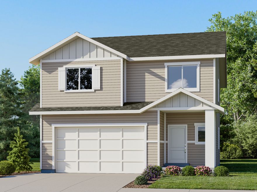 The Valley at Wildflower - 3122 - Cache. Offering up to $20,000 financing incentive when financing through our preferred lender! Estimated completion in May! This home has a Traditional style elevation. Offering 4 bedrooms, 2.5 bathrooms, family room, dining area and a kitchen that boasts stone gray cabinets, Miami Vena quartz countertops and a full unfinished basement. Upstairs is the laundry room, owner's suite, and owners suite bathroom with a large walk in closet, three more bedrooms, and one full bathroom. Square footage figures are provided as a courtesy estimate only and were obtained from builder. Buyer is advised to obtain an independent measurement.