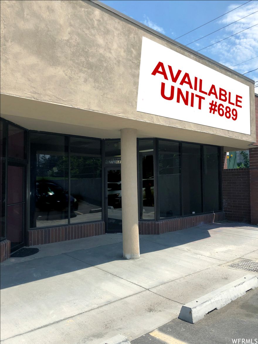 Great shopping center with Smith's as an anchor tenant.  Conveniently located just off 5300 South and I-15.  On-site property manager.  Available/Coming Available: Office Use: #301 (671 SF),  #303 (1,690 SF), & #202 (2,961 SF Available May 2025)  Retail Use: #689 (1,630 SF), #671 (3,500 SF Available Now to be Finished to Vanilla Shell Condition Upon Lease Signing), #202 (1,900 SF), & #653 (1,449 SF)  Also see MLS#1427545