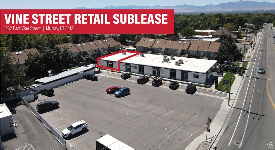 Total Available: 2,000 SF  Open Showroom Floor Plan  One Restroom  One Office  Open Breakroom  Ceiling Height: 10'  Master Lease Expiration: July 31, 2028  Zoning: Commercial Neighborhood (C-N)  Access: Quick Access To I-15 and I-215  Location: Located In The Highly Desirable Central Salt Lake County Market