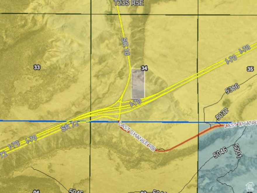 Commercial development land in an area needing services!  It has a UDOT approved access and is ready to be purposed! This property has unlimited potential! 22.5 acres right off I-70 and HWY 10 junction.  It's the only developable property from Salina to Green River.  Possible uses could be a gas/tow service station, a hotel, or convenience store.  Square footage figures are provided as a courtesy estimate only and were obtained from county records.  Buyer is advised to obtain and independent measurement.