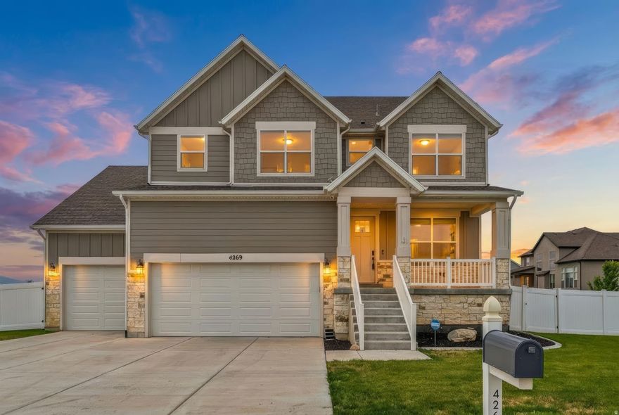 Why wait to build when this home is move-in ready now? This stunning custom 5-bedroom home offers unobstructed mountain views, no backyard neighbors, and a fully landscaped yard, features you won't find with many nearby new builds. Inside, enjoy an open, light-filled layout with a gourmet kitchen, oversized primary suite with walk-in closet, whole-home water filtration, and automatic Tilt shades for added comfort and convenience. A premium high-efficiency solar system with SolarEdge battery backup provides free electricity and peace of mind during power outages. Located in the quiet Sunset Equestrian community near schools, dining, and shopping, this home delivers modern living with country charm. Ready for immediate enjoyment.