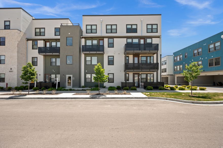 BEST DEAL IN DAYBREAK! Nearly new and move-in ready, this stunning single-level condo is just a short walk from Downtown Daybreak. Built in 2024, the modern kitchen features quartz countertops, upgraded shaker cabinetry, and an island with breakfast bar, opening seamlessly to a light-filled and inviting living space. Enjoy living just above the hum of Daybreak with the comfort of private covered parking in a nearly new home ready to make your own. Short sale, third-party approval required.