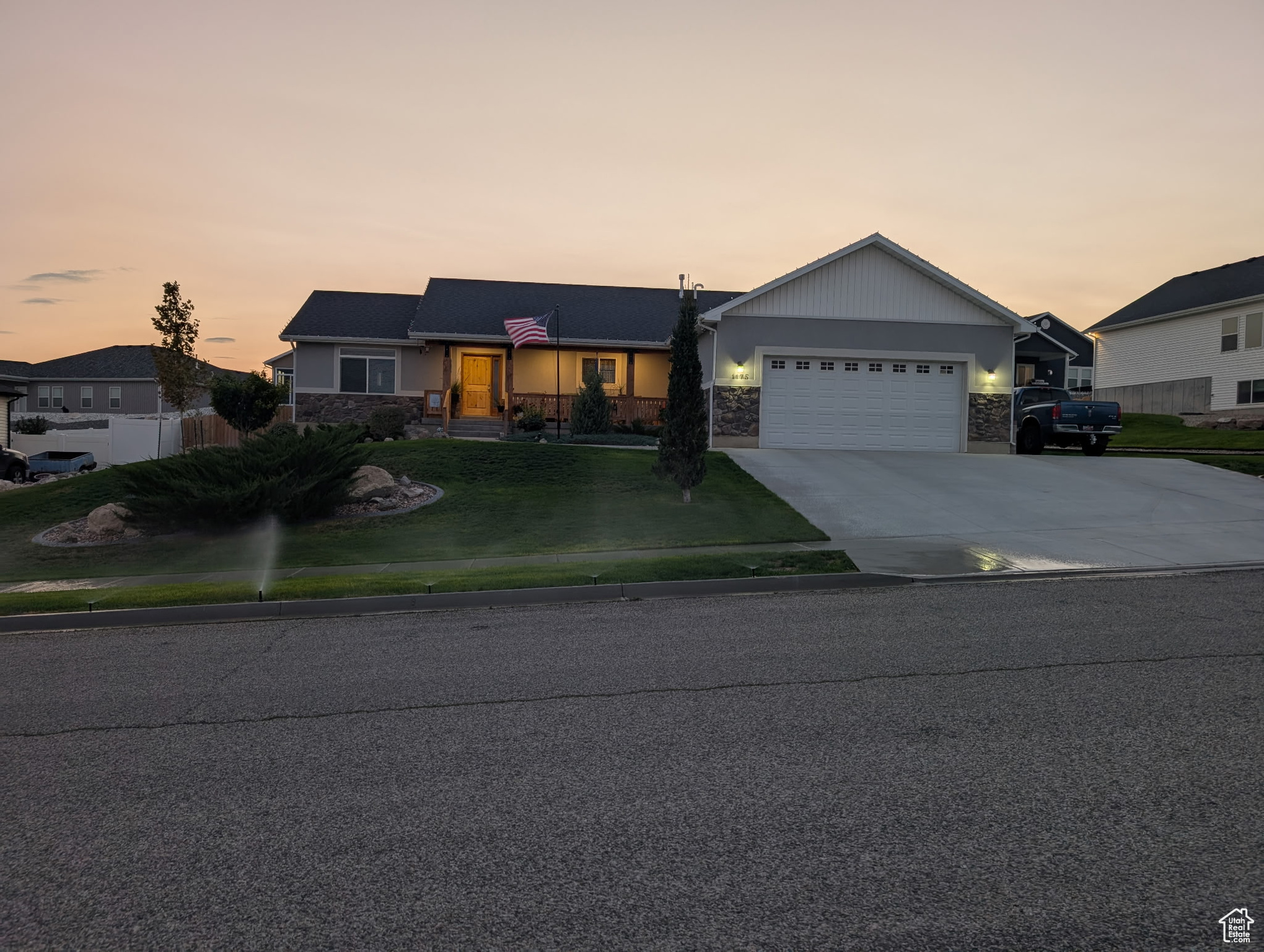 This is a beautiful ranch style home that sits on the Foothills of the mountain in the small town of Tremonton, Utah. Box elder county fairgrounds is approximately 2 mi from the home. Go out and enjoy some good old fashioned rodeo or truck pools or other events that are held at the fairgrounds! The main town is approximately 2 mi from the home. The hospital is approximately 1 mi from the home. Bear River high School is approximately 2 mi from the home. Go out and enjoy some high school football! This is small town living at its best. Front porch view of the mountain range as well as Tremonton City just below. The main level and basement are completely finished. With seven bedrooms and three baths. A large family room in the basement with a wet bar. There are four bedrooms and a full bath in the basement. The upper level has three bedrooms and two full baths. Located in a very nice quiet subdivision. The yard is equipped with a sprinkler system and the backyard is fully fenced with cedar fencing. Fully landscaped with Evergreens, Sycamore tree, Pacific sunset tree, a Plum tree, Peach tree, Cherry tree, and an Apple tree. This home stands out above the rest and is a must-see!