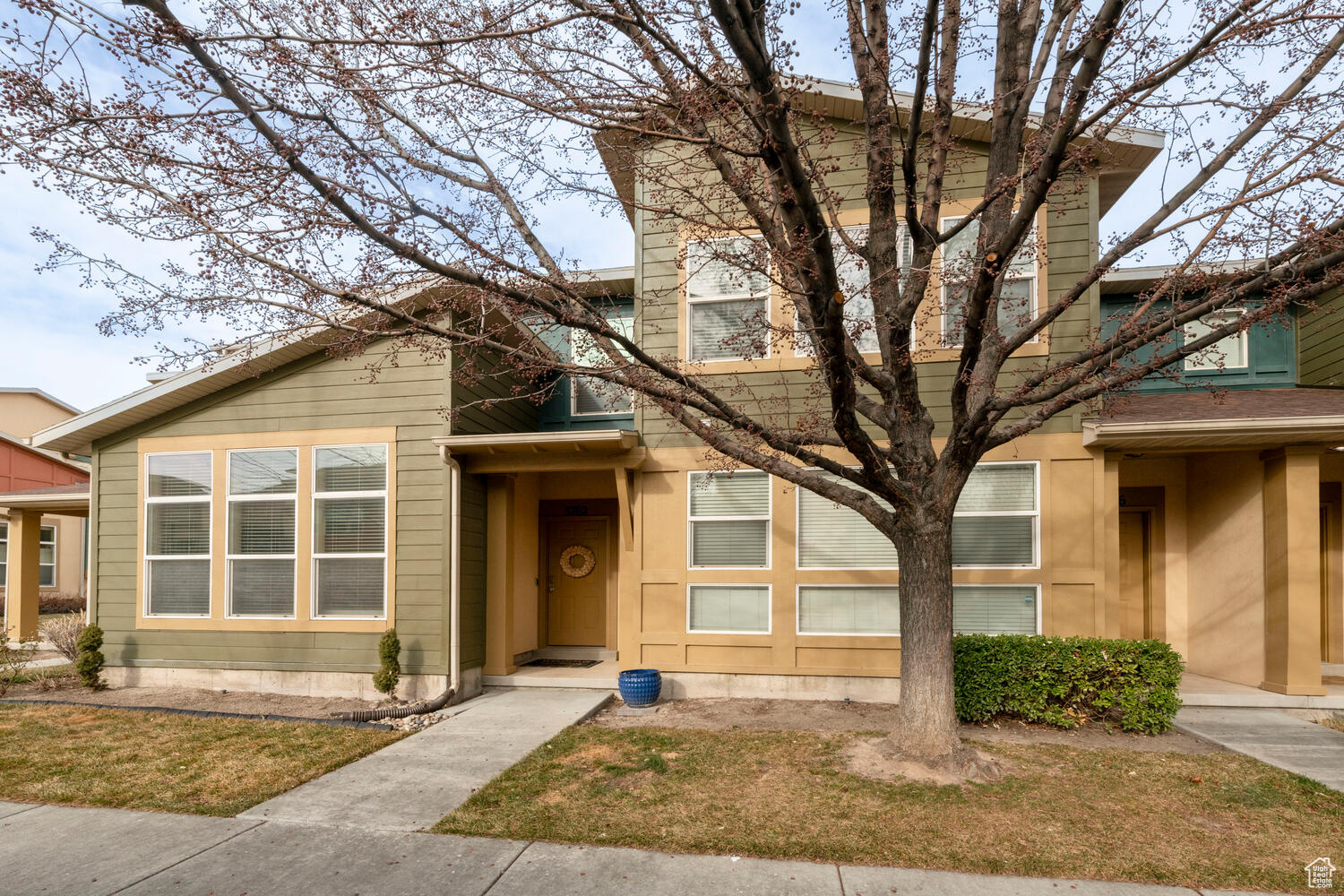 Attractive Summerlane At The District Townhome. Great opportunity to own a large well maintained 2 bed, 2.5 bath townhome in Summerlane. An open floor plan with large windows for southern exposure and natural light. Includes white kitchen cabinets, quartz countertops, tile flooring, gas range and a walk in pantry. (refrigerator, washer & dryer included). Family room with a fireplace. Two sizable bedrooms up with en-suites. It's hard to beat Summerlane for price, amenities and it's central location to shopping and access to Bangerter Hwy and I-15.  Square footage figures are provided as a courtesy estimate only and were obtained from County records. Buyer is advised to obtain an independent measurement.