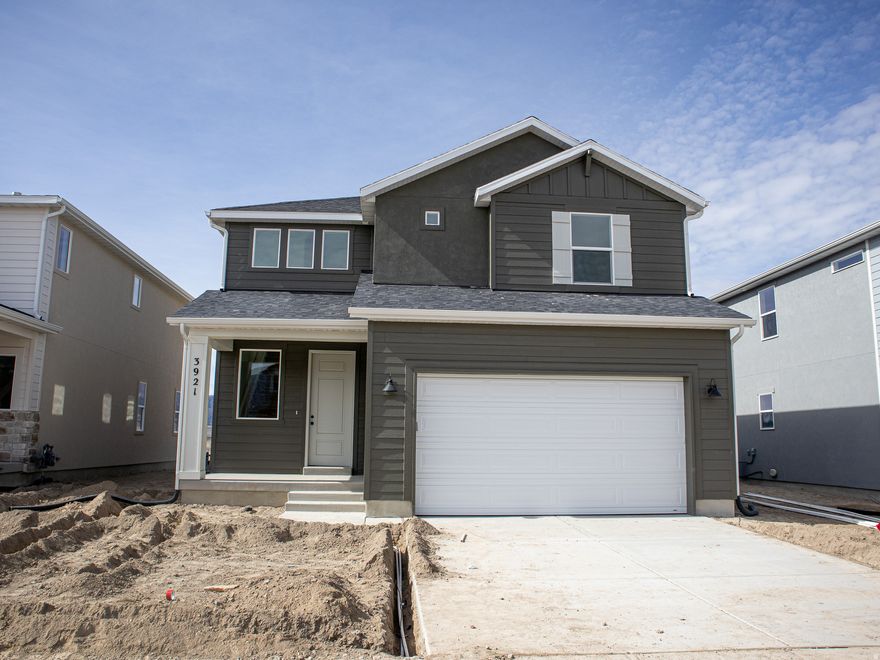 AMAZING $15,000 INCENTIVE TOWARDS CLOSING COSTS, RATE BUYDOWN, OR PRICE REDUCTION REGARDLESS OF LENDER! Must-see Harmony Community in Eagle Mountain! Move-in ready! This beautiful home built by Flagship Homes features 4 bedrooms, 2.5 bathrooms, quartz slab countertops, painted cabinets, laminate flooring on the main level, a large loft on the 2nd floor, landscaped front yard, 2 car garage, and backyard (can be landscaped for an additional charge). The primary bedroom has a vaulted ceiling, large walk-in closet, and dual sinks with a separate tub/shower. With an unfinished basement, this home provides space for storage and room to grow. (If preferred, basement can be finished for an additional charge.) 1GB fiber optic internet included in the HOA dues. Call for more information or stop by our model home at 656 E. Nathan Street, Eagle Mountain for a tour. Model home hours: Monday-Saturday 11 AM - 6 PM. Buyers to verify all information. Square footage is from house plans.