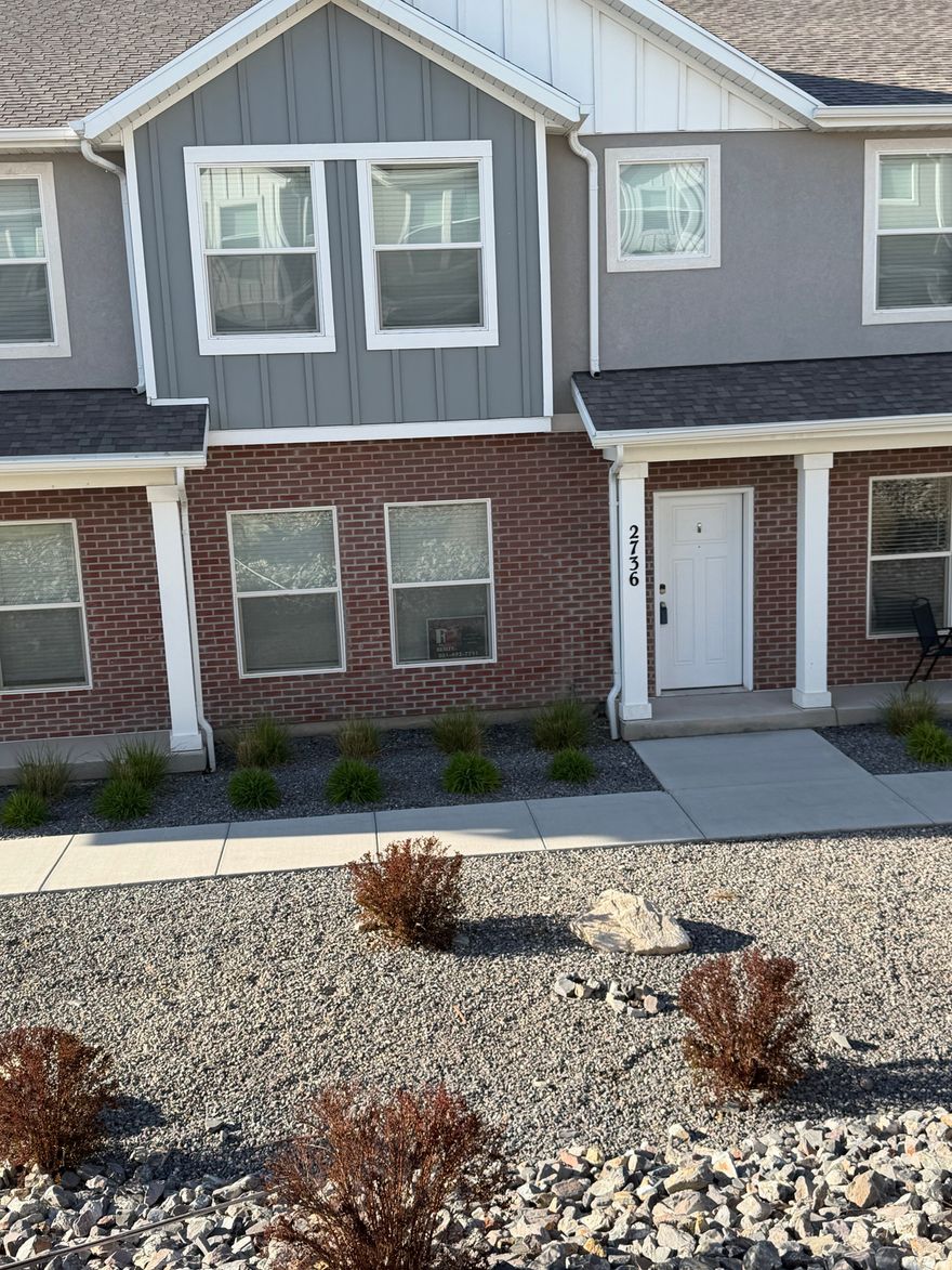 Welcome to this beautifully maintained 3-bedroom, 2.5-bathroom townhome located in the highly desirable Juniper Springs community in Eagle Mountain, directly across from Hidden Hollow Elementary. This home offers a bright and open-concept layout with modern finishes throughout, including quartz countertops, upgraded cabinetry, LVP flooring, and a spacious kitchen island that's perfect for both everyday living and entertaining. The main floor is filled with natural light and provides a comfortable, functional living space. Upstairs, the large primary suite features dual sinks, a generous walk-in closet, and a private retreat feel.  Enjoy the convenience of an attached garage, nearby parks, scenic walking trails, and a growing community with a welcoming neighborhood feel. This home combines thoughtful design, quality finishes, and an excellent location. Square footage figures are provided as a courtesy estimate only and were obtained from county records. Buyer is advised to obtain an independent measurement. Buyer and buyer's agent to verify all information.