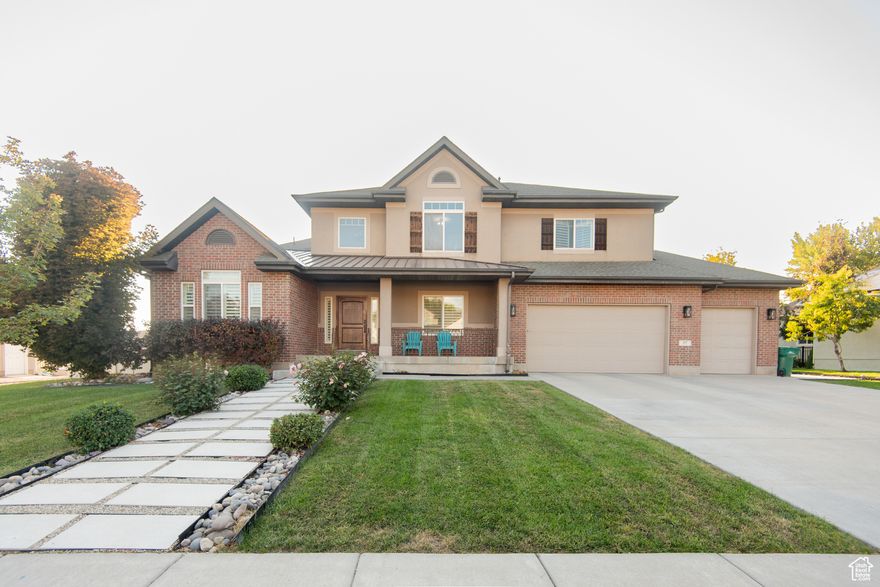 Discover this beautifully updated two-story home in the highly desirable Coldwater Creek community in Layton.  Designed for both comfort and style, this residence welcomes you with abundant natural light streaming through double-pane windows accented by elegant plantation shutters.  Inside, the open-concept layout features luxury vinyl plank flooring in high-traffic areas and a remodeled kitchen complete with granite countertops, double oven, gas range, and a spacious walk-in pantry-perfect for both everyday living and entertaining.  On the main floor along with the kitchen, dinning, laundry, family room, front room, and office; you'll find the private primary suite with a spa-like bath, along with generously sized bedroom with his and hers walk-in closet.   The second floor offers a full bath, built-in storage, a laundry room, and 3 spacious bedrooms each with their own walk-in closet.   The unfinished walkout basement is brimming with potential, offering a framed-out space for a theater room, two additional bedrooms, kitchen, living room, a full bath, and a half bath.  Perfect for you to finish and make your own!  Brand new roof! Community amenities include a pool, playground, picnic area, and pet-friendly spaces. With a three-car garage, central air, and energy-efficient updates, this home checks every box.  Located minutes from top-rated schools (Ellison Park Elementary, Legacy Junior High, Layton High), shopping, dining, and commuter routes-this is the perfect place to call home.  Don't miss your chance to experience all this home has to offer.  Come tour one of the most sought-after floor plans in the community!  Text or call for your private showing today!