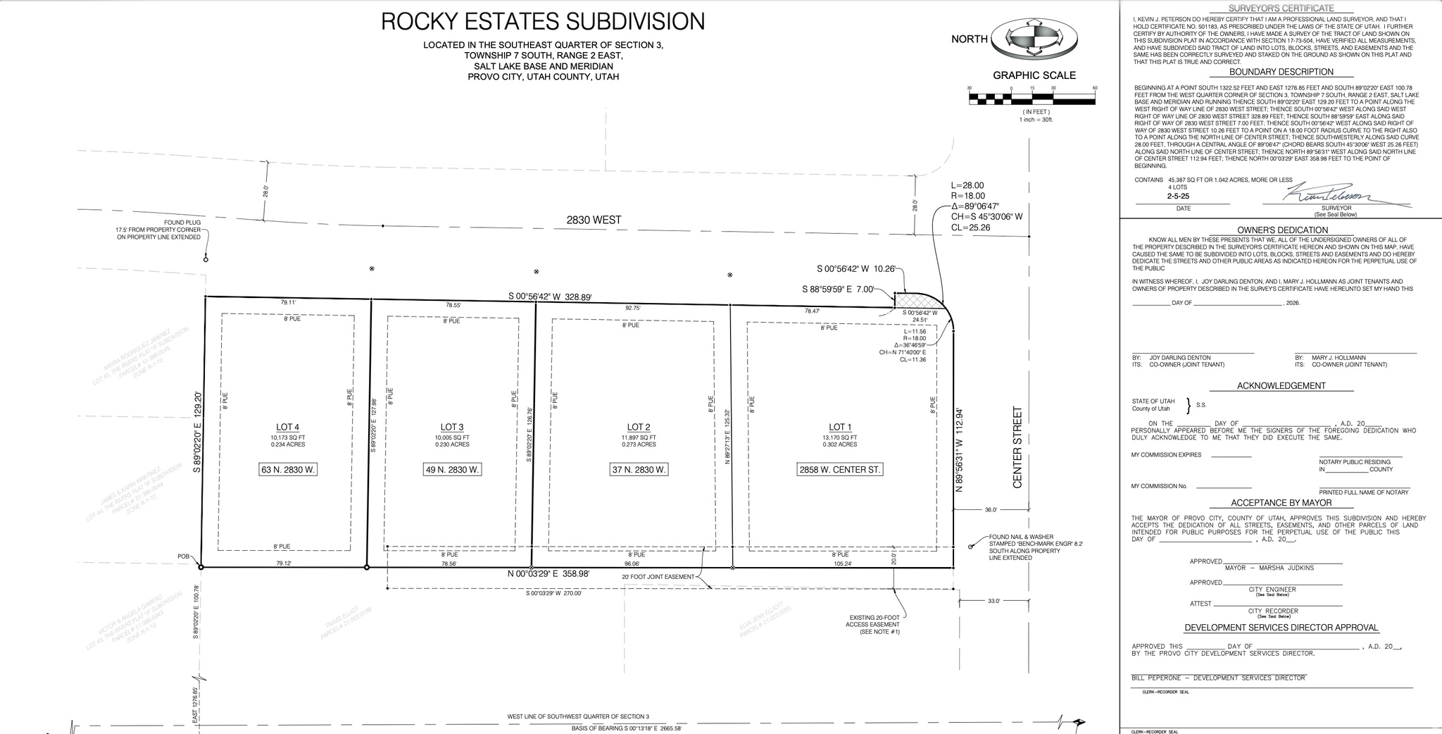 ROCKY ESTATES SUBDIVISION - Land