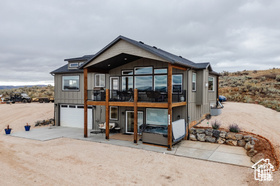 Welcome to this stunning newly built home overlooking the pristine waters of Bear Lake! With an expansive open floor plan that flows seamlessly, this property features a large, covered deck and patio perfect for taking in the panoramic lake views year-round. The garage is heated and has a sink to make it very functional. The spacious master suite provides a serene retreat, while the home's proven short-term rental history makes it an attractive investment opportunity. Set on a lot with year-round accessible roads, and ample pull thru parking for boats and whatever else you could need to park. This home combines breathtaking scenery with ultimate convenience and style-truly an exceptional mountain escape!